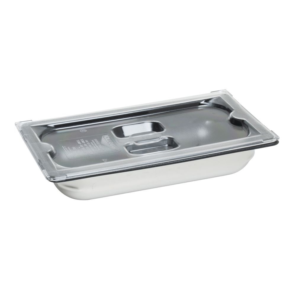 Super Pan 3 1/3 Size Low Temp Solid Plastic Pan Cover, Clear