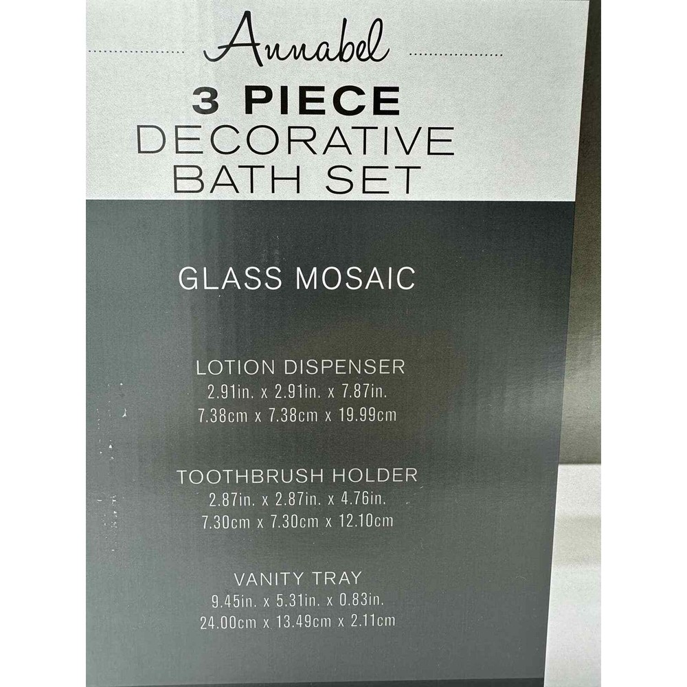 Decor Studio Annabel 3-Pc. Bath Accessory Set with Gift Box Bedding