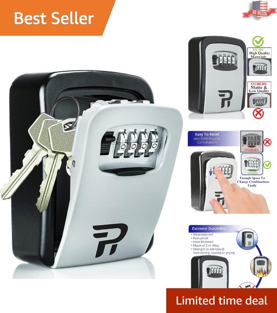2-Pack Wall-Mount Key Lock Box – Durable Combination Storage for Home & Office