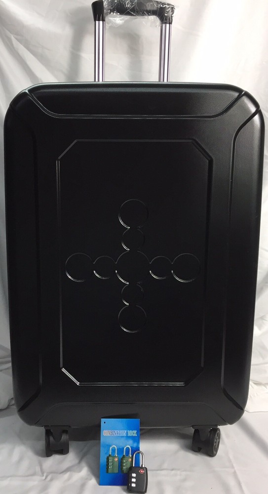 Collapsible Compact Luggage 24" Hard Shell Suitcase Lightweight Foldable - Black