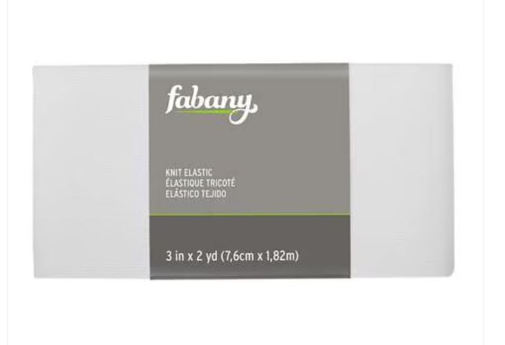 Fabany White 3" x 2yd Knit Elastic