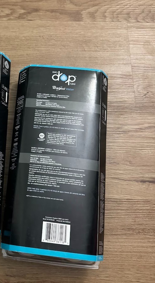 Lot Of 2 EVERYDROP Replacement ICE & WATER Refrigerator Filter #3 Whirlpool NEW