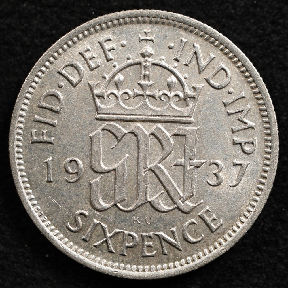Great Britain 6 Pence 1937, Coin, Silver, Inv#E685