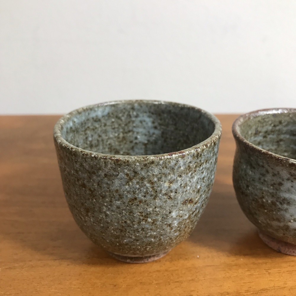 Japanese Style Studio Pottery Glazed Nesting Cups