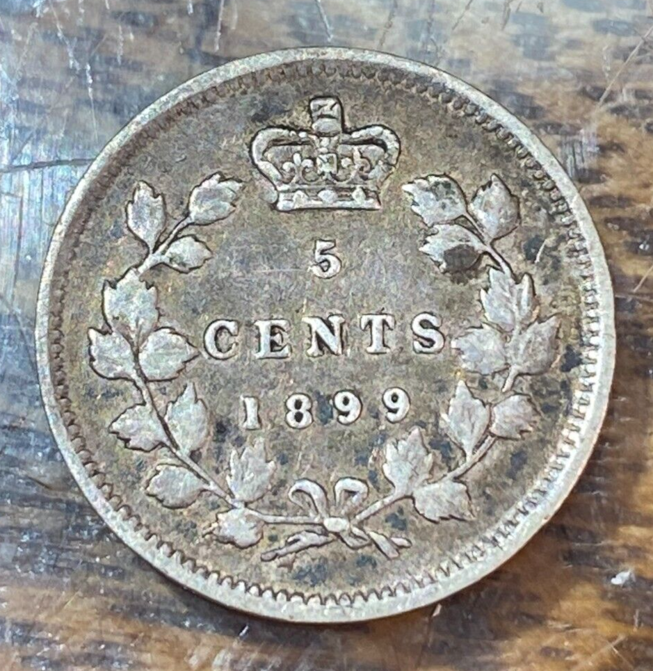1899 Canada Five Cents Nice Original C. VF KM-2 CHRC