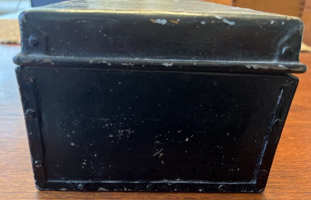Vintage Distressed Military Metal Storage Box