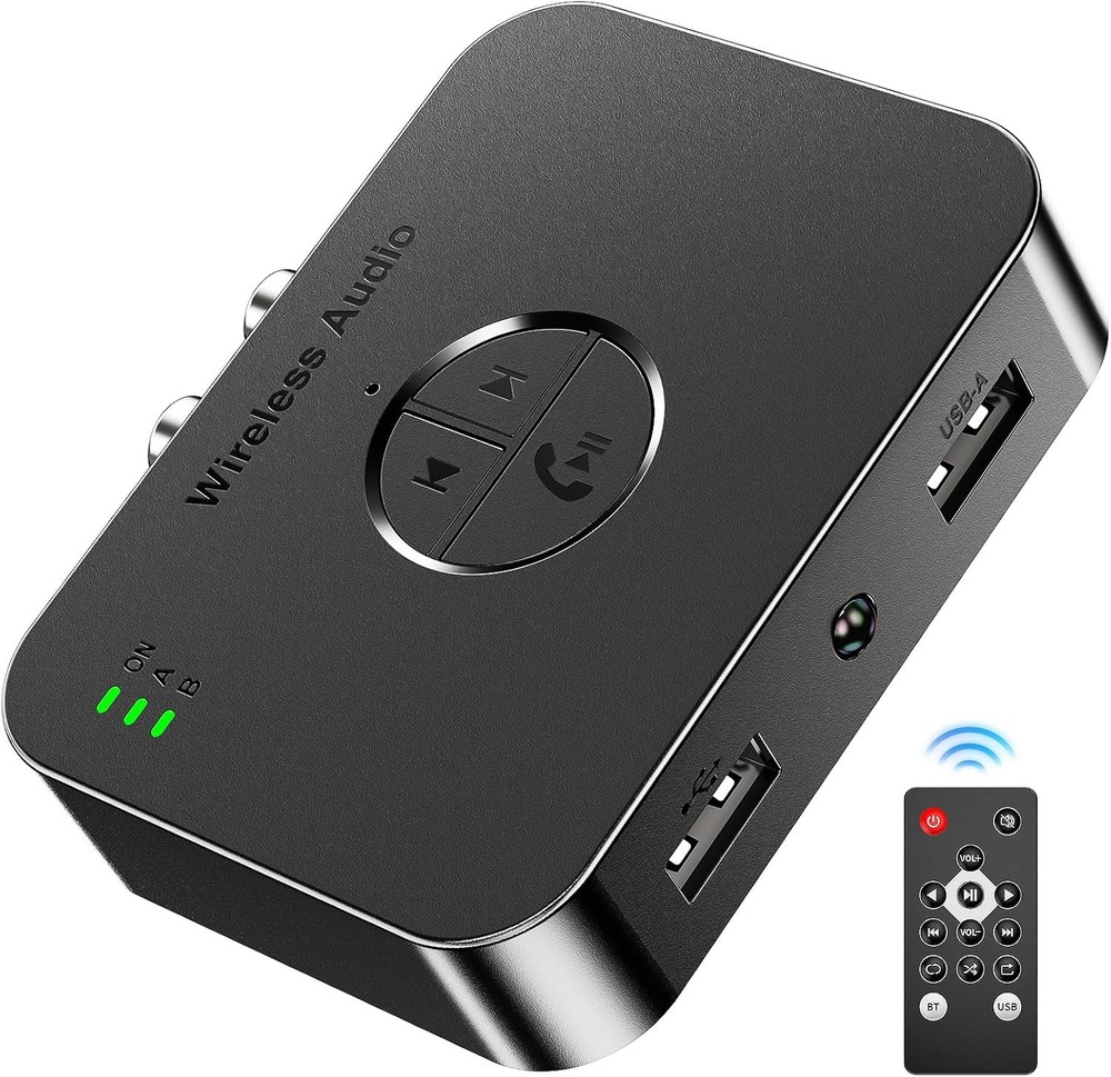Bluetooth 5.0 Transmitter & Receiver Wireless A2DP Audio 3.5mm Aux Adapter USA