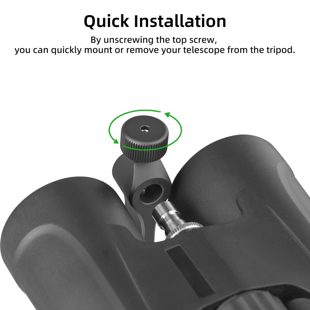 Binocular Tripod Adapter 1/4" Thread Mount Aluminum for Stable Viewing