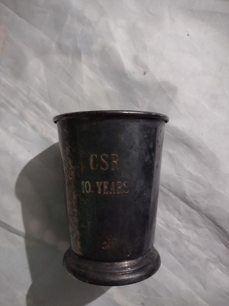 VINTAGE SILVER PLATE MINT JULEP CUP CSR 10 Years
