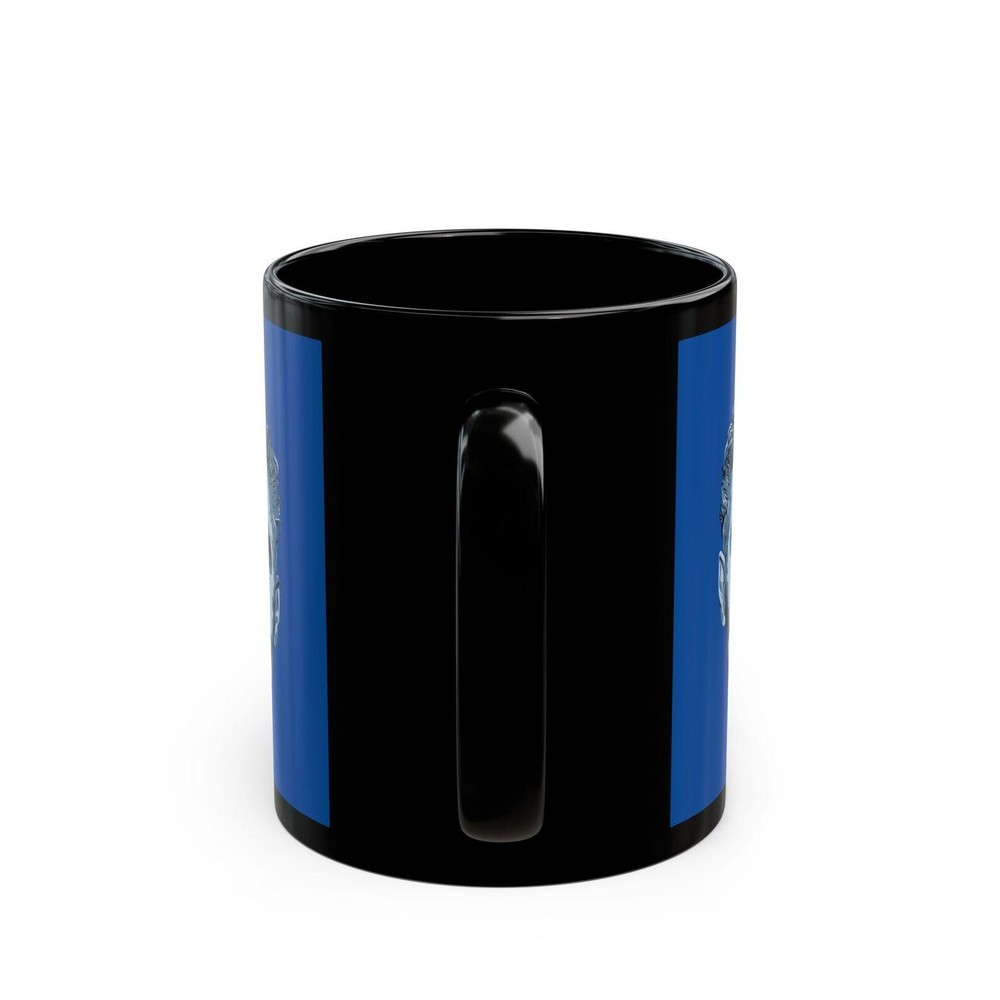 Irving B. Funeral Mug | Severance (Printed on Black Mug) (Face on Both Sides)