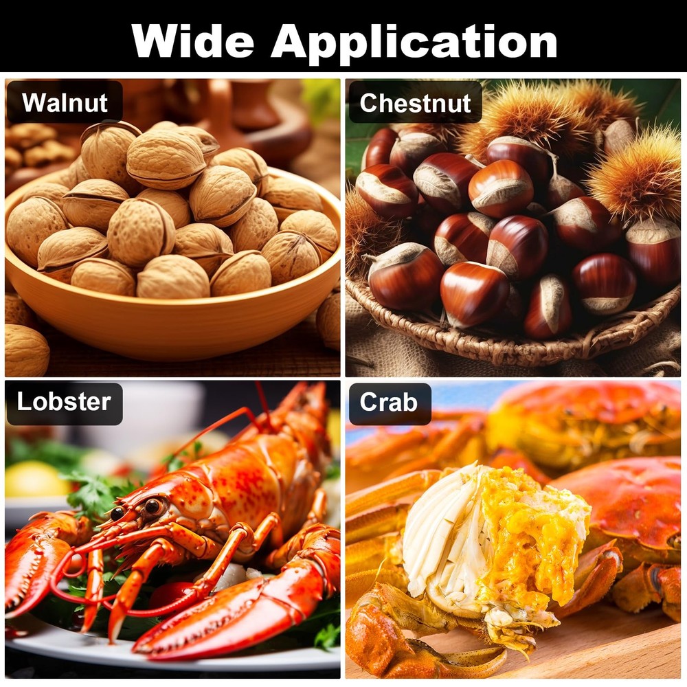 Classic Nutcracker Set Pecan Walnut Nut Cracker Tool Lobster Silver Universal