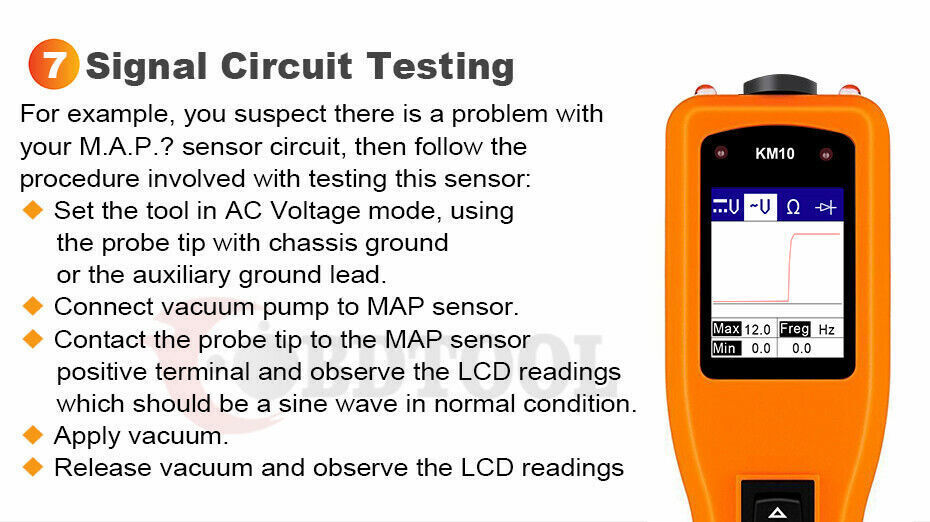 KZYEE KM10 PowerScan Electrical System Diagnosis Test Light Circuit Tester Tool
