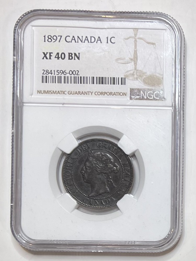 1897 Canada Large Cent 1C NGC XF 40 BN