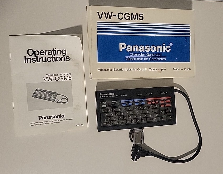 PANASONIC VW-CGM5 CHARACTER GENERATOR