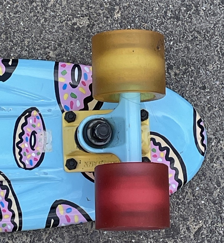 Kryptonics Classic Torpedo Board Skateboard 22" Teal Blue Donuts