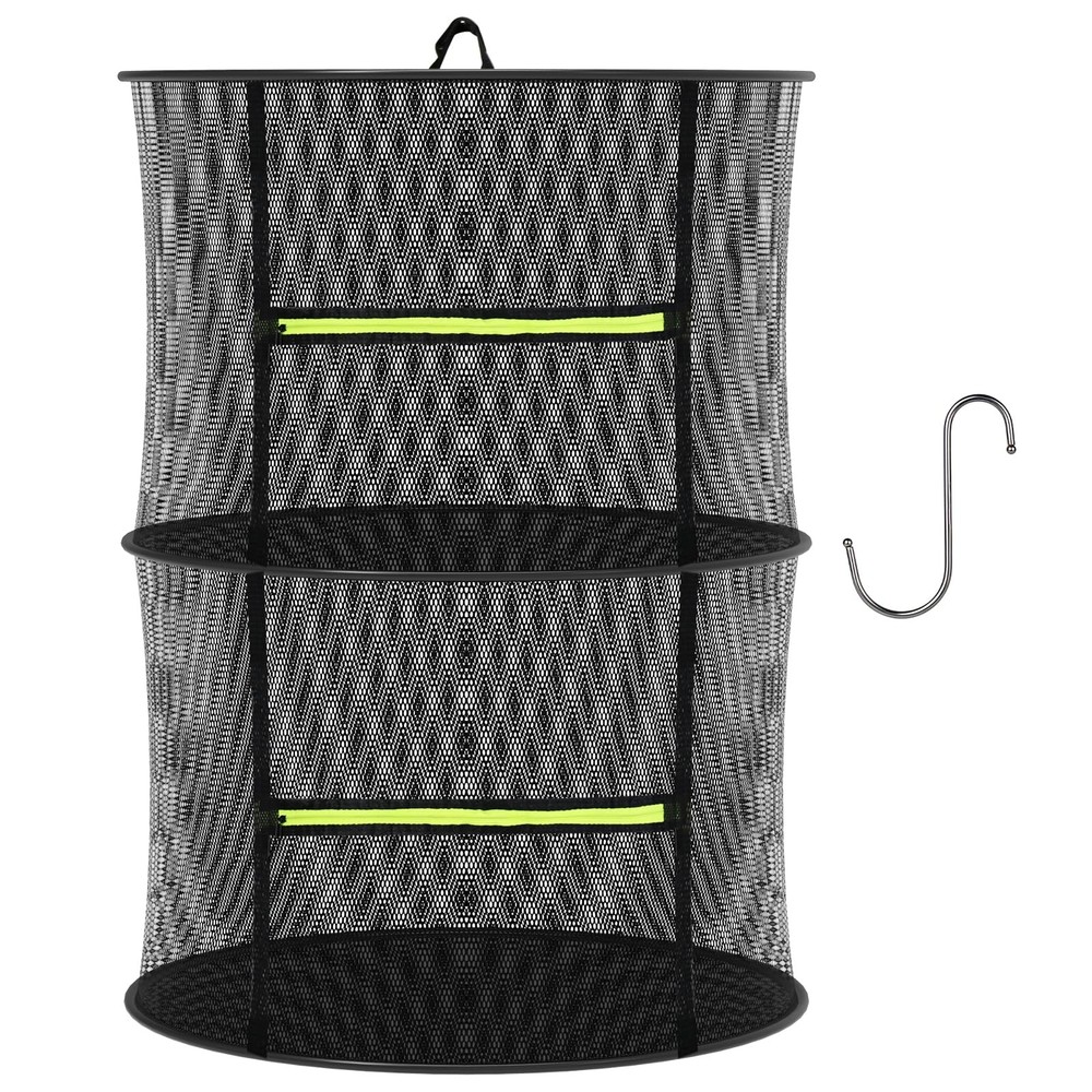 2 Layer Herb Drying Rack Hanging Mesh Net for Seeds Bud Grass