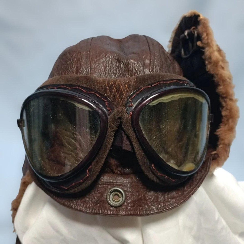 Authentic Japanese Navy Winter Flight Cap & Goggles Set