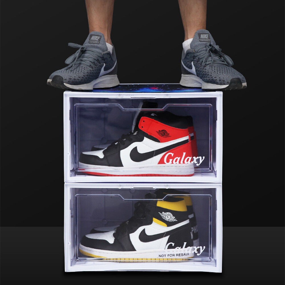 LED Shoe Box Stackable Light Up Sneaker Display Collection Storage Organizer XL