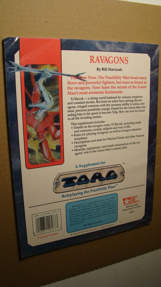 TORG MODULE - RAVAGONS *NICE ORIGINAL* DUNGEONS DRAGONS