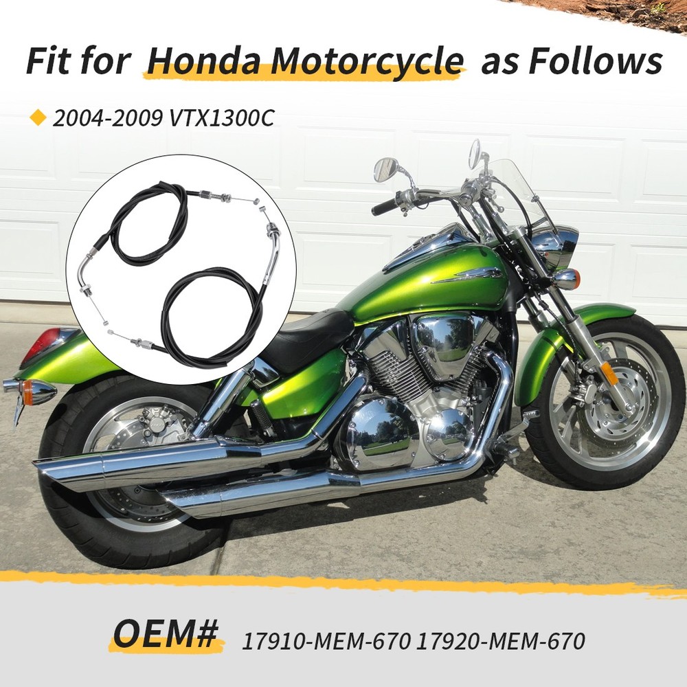Throttle Cable Push & Pull Set for Honda VTX1300 VTX1300C 2004-2009
