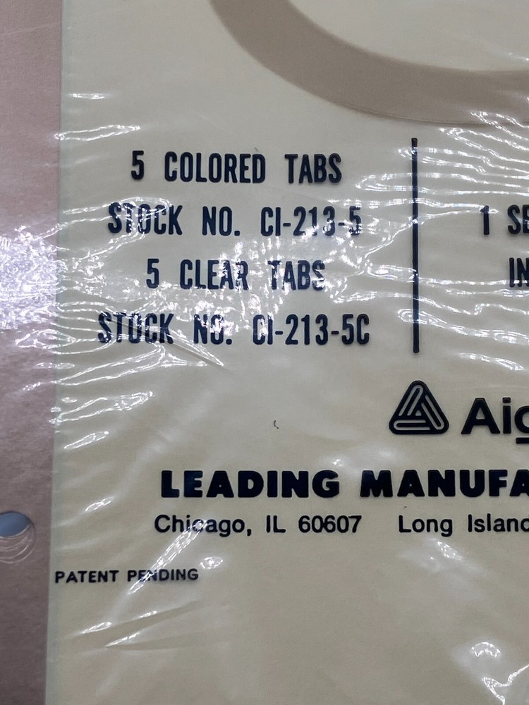 AICO Aigner 14 Pack Gold Line Indexes / Ring Binder ~ sealed