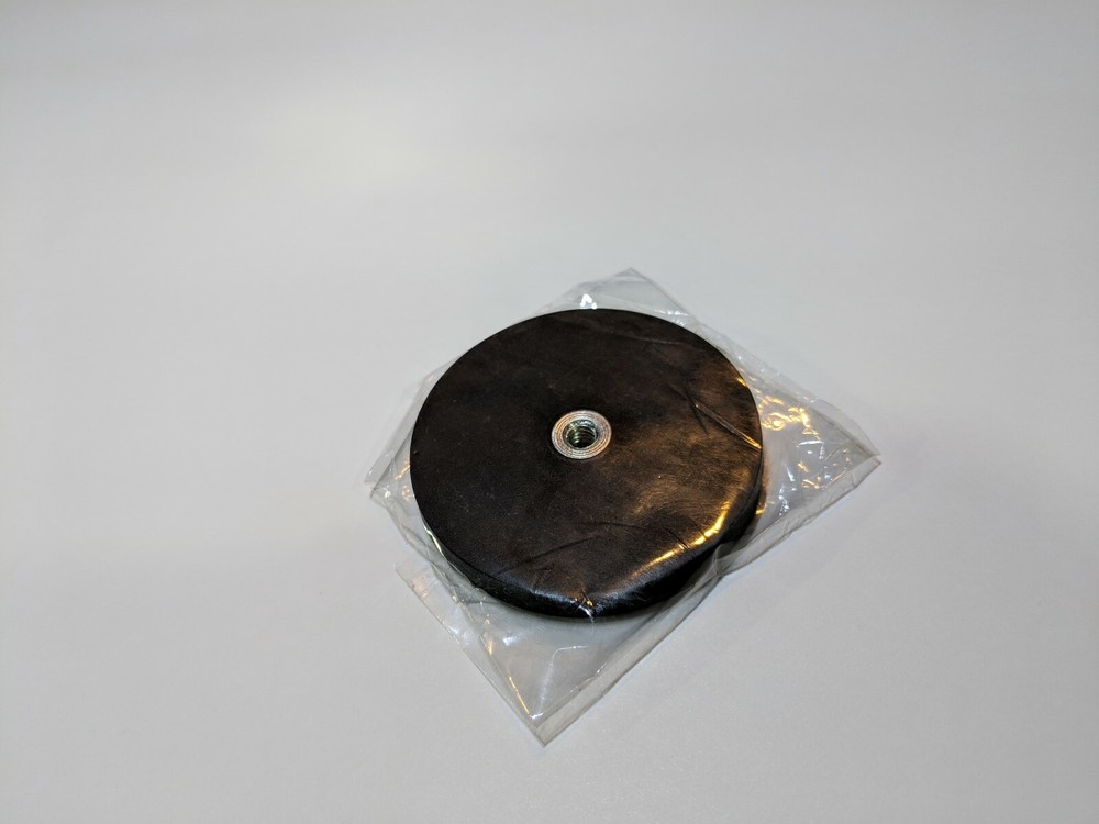 66mm Threaded Magnet Female Threaded 1/4"-20 Rubber Coated