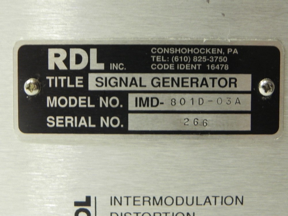 RDL IMD-801D-03A Intermodulation Distortion Simulator