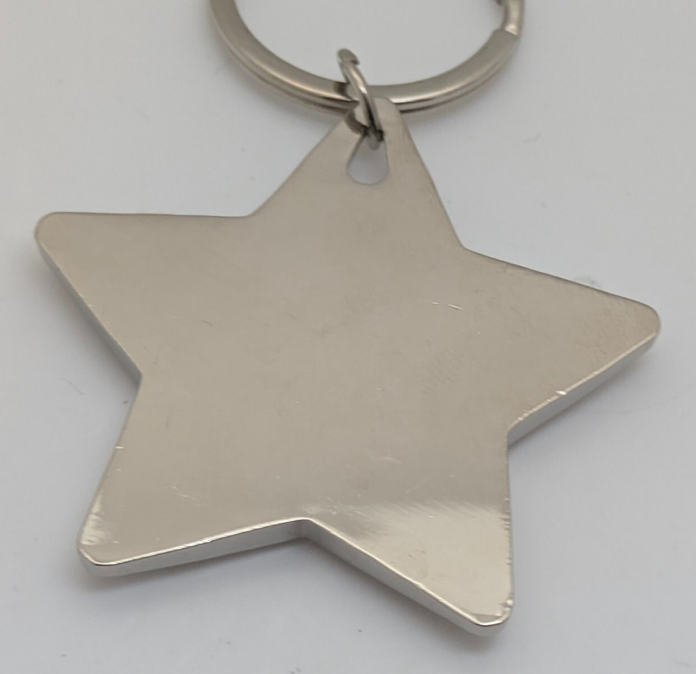 CWT Works Silvertone Star Keychain