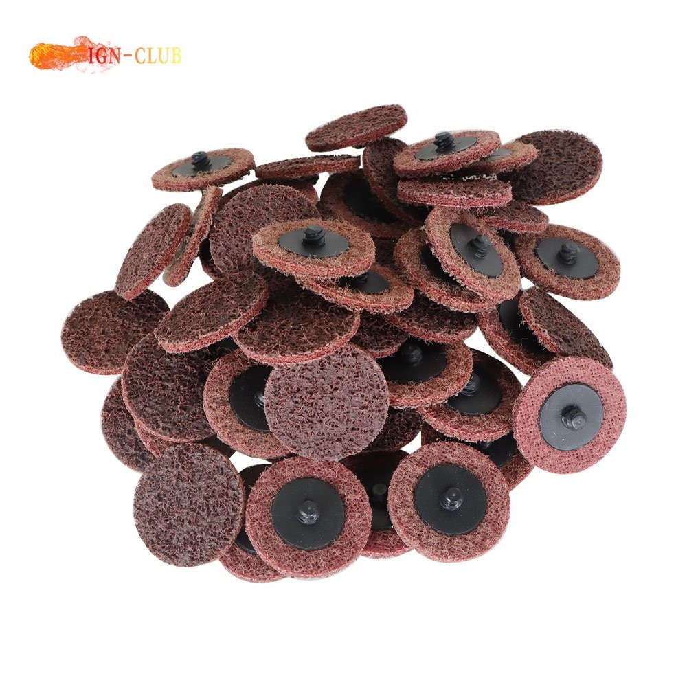50Pcs × 2" Medium Surface Conditioning Discs Roll Lock Die Grinder Sanding Pads