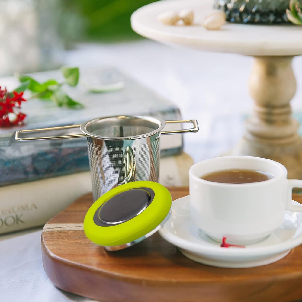 Tea Infuser Stainless Steel Tea Strainer Folding Handle Tea Filter Extra Fine...