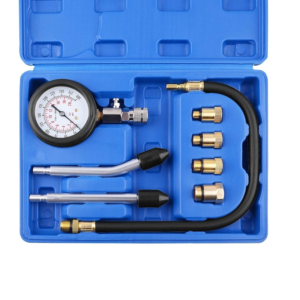 Professional Petrol Engine Compression Tester Kit - Durable Alloy Steel Design