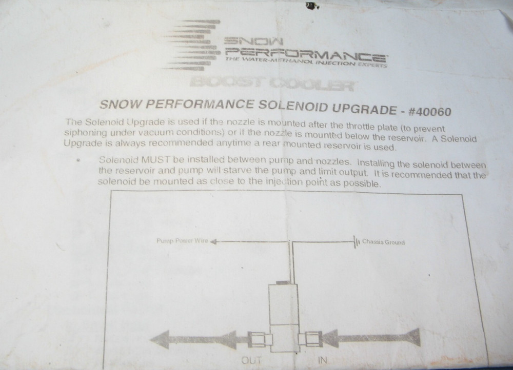 Snow Performance Meth Injection Kit USED