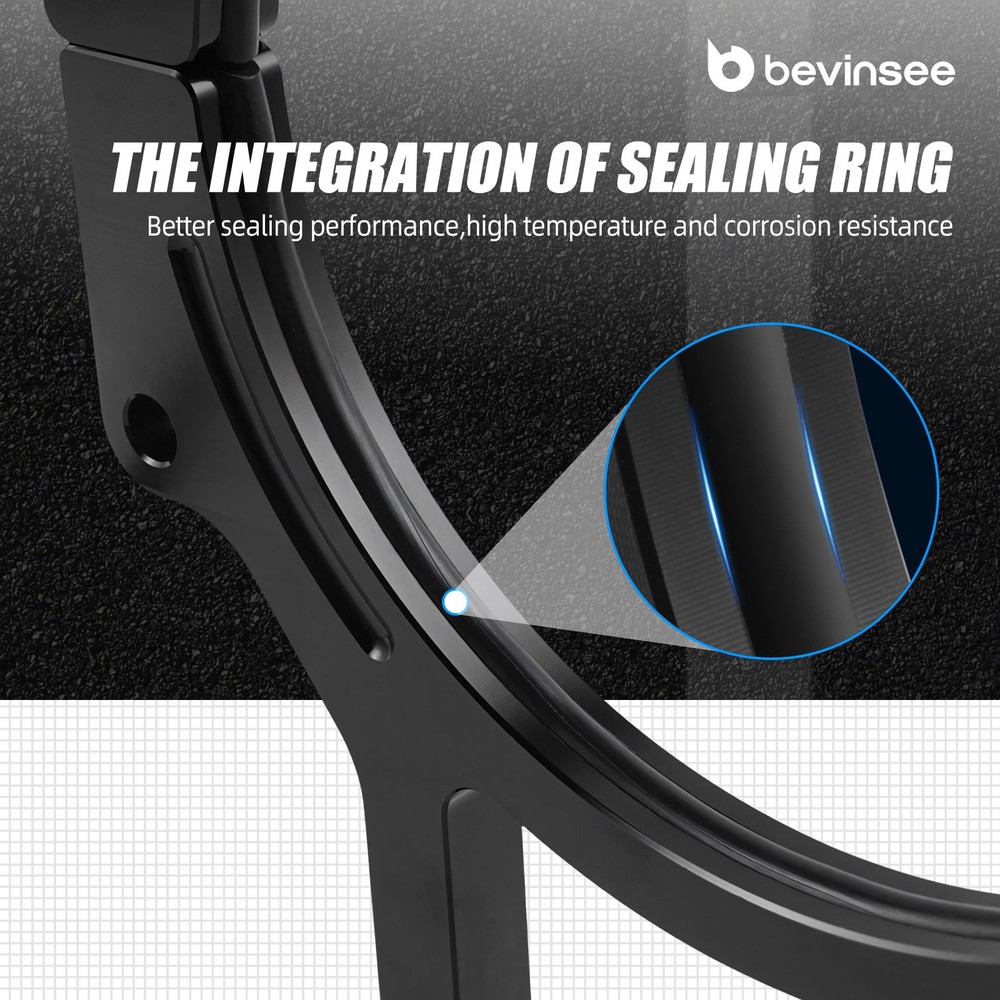 BEVINSEE Anodized 7" Nitrous Oxide Aluminum Single Bottle Mounting Bracket Black