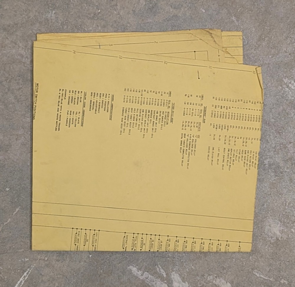 ORIGINAL Gottlieb QUICK DRAW Schematic with Procedures and Instructions manual