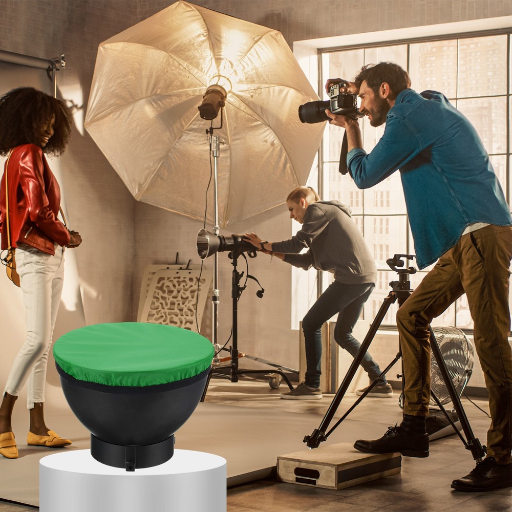 5pcs 6.3" x 6.3" Soft Mini Flash Bounce Diffuser Cap, for Flashlight, Green