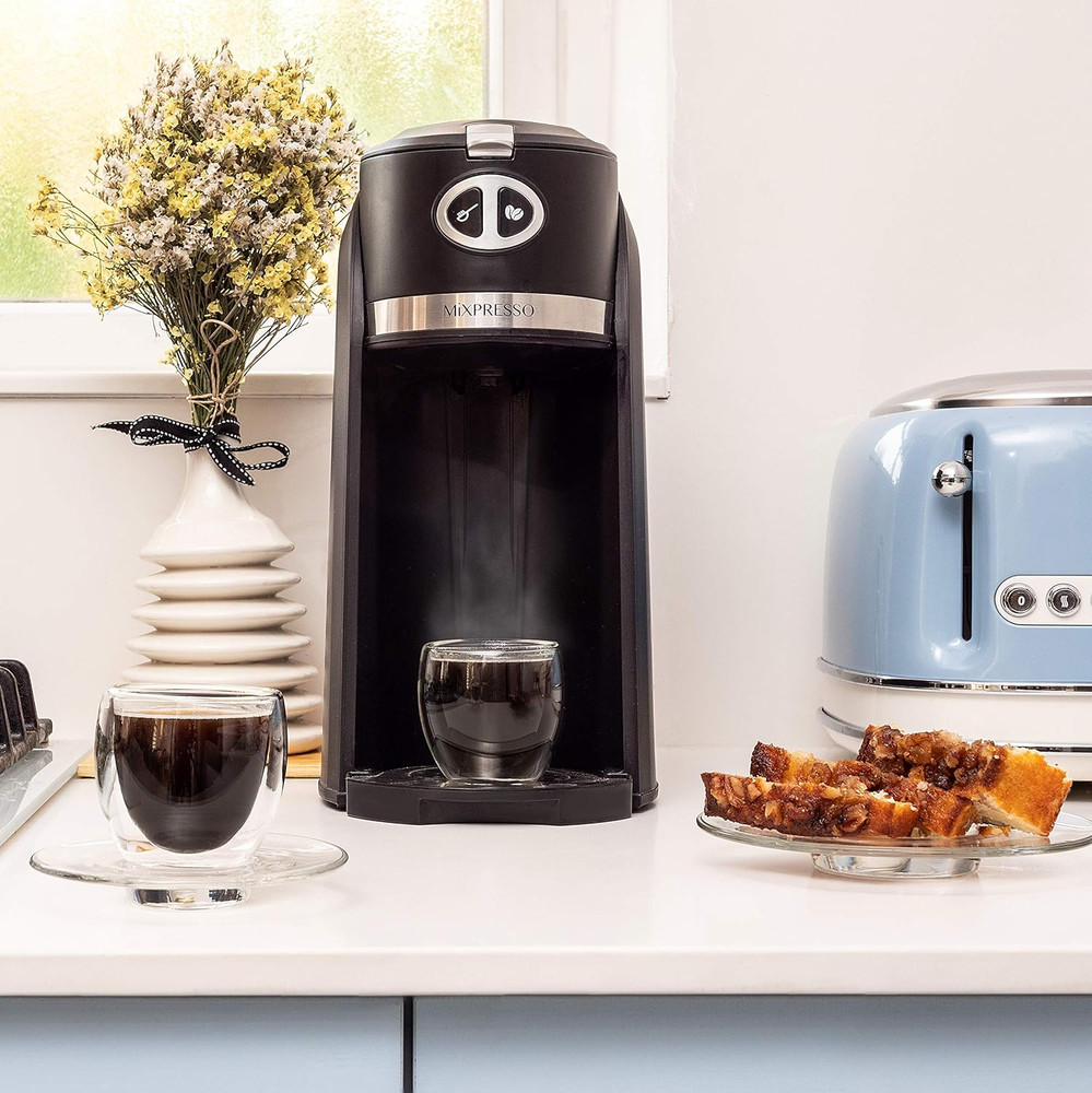 2 in 1 Grind & Brew Automatic Personal Coffee Maker, Automatic Single Serve Coff