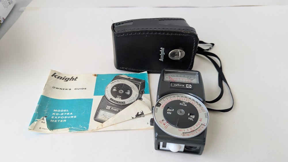 Vintage camera light exposure meters