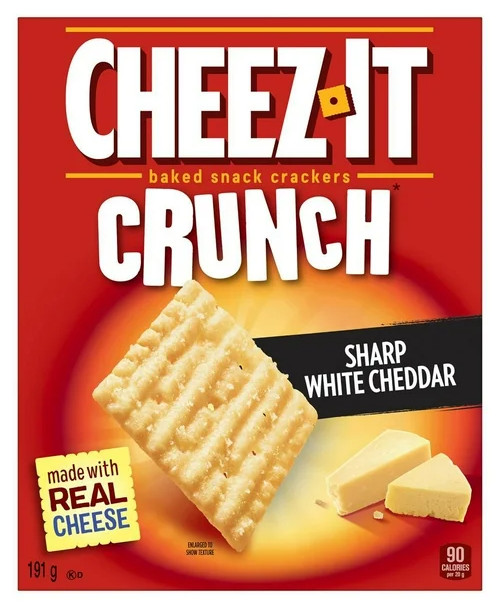Cheez-It Crunch, Sharp White Cheddar, Baked Crackers, 191g