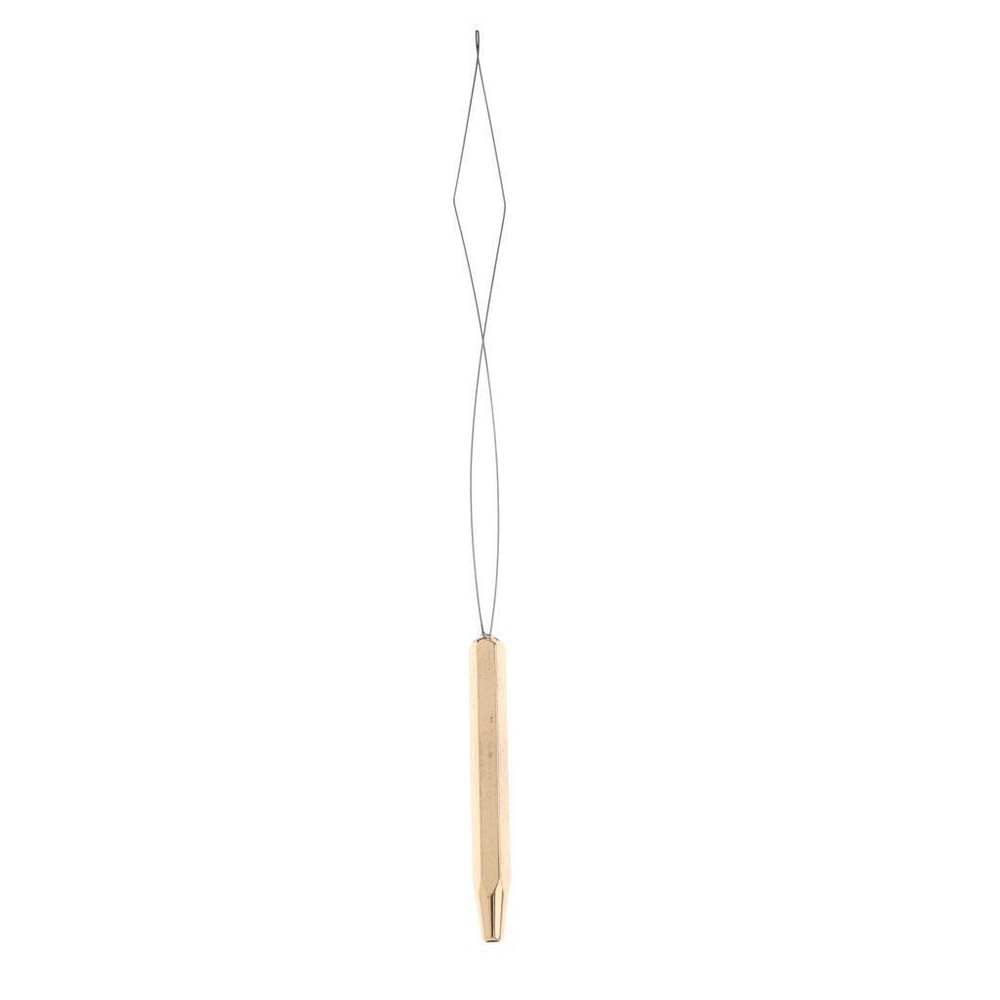 BOBBIN THREADER ( BRASS HANDLE - FLY TYING TOOL )