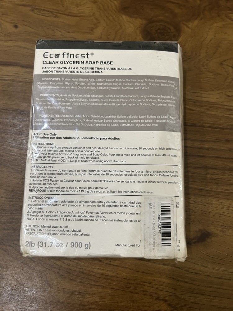 Ecofinest Clear Glycerin Soap Base 2lb