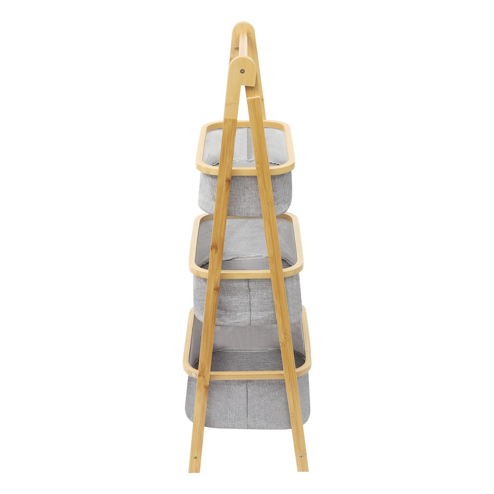 3-Tiers Fold Out Storage Foldable Laundry Baskets Laundry Organizer for Home Use