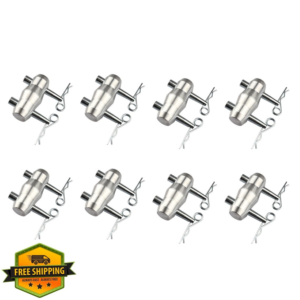 OTTFF 8 Pack Double Ended Truss Coupler with Clips Stage Lighting