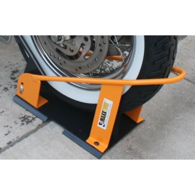 Motorcycle Wheel Chock Universal Wheel Compatibility Effortless Solo Strap-Down