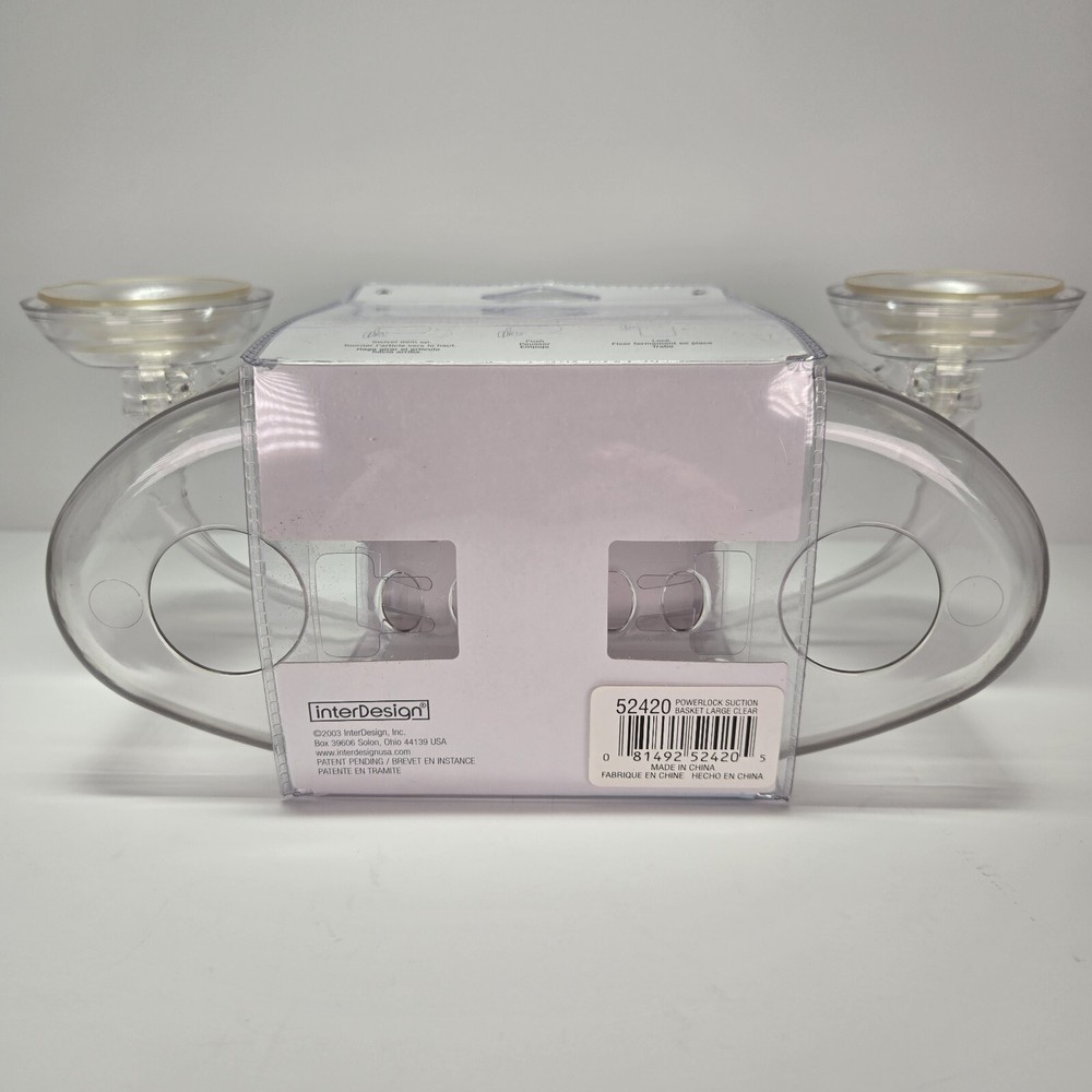 interDesign Power Lock Suction Shower / Bathtub Caddy New With Tag
