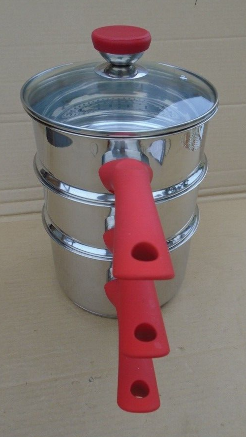 Culinary Edge 4PC Stainless Steel Double Boiler Set 3QT