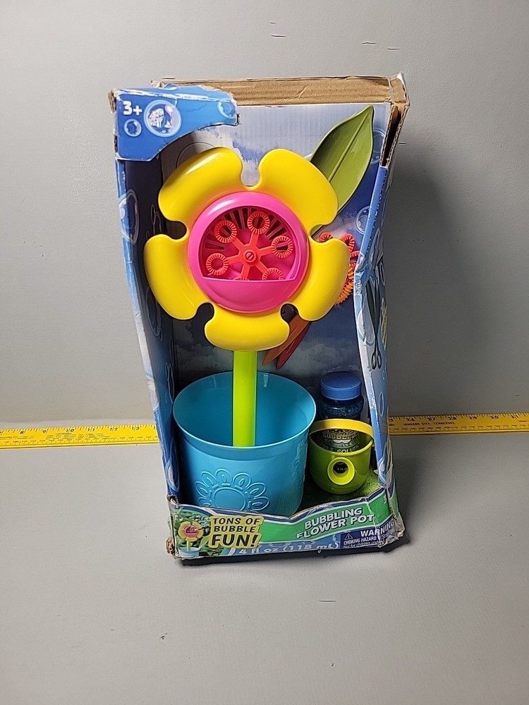 MAXX BUBBLES FLOWER POT BUBBLE BLOWER , (BOX FAIR)