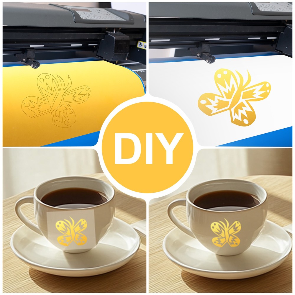 Yellow Permanent Vinyl, 10 Inch x 8ft Vinyl Roll