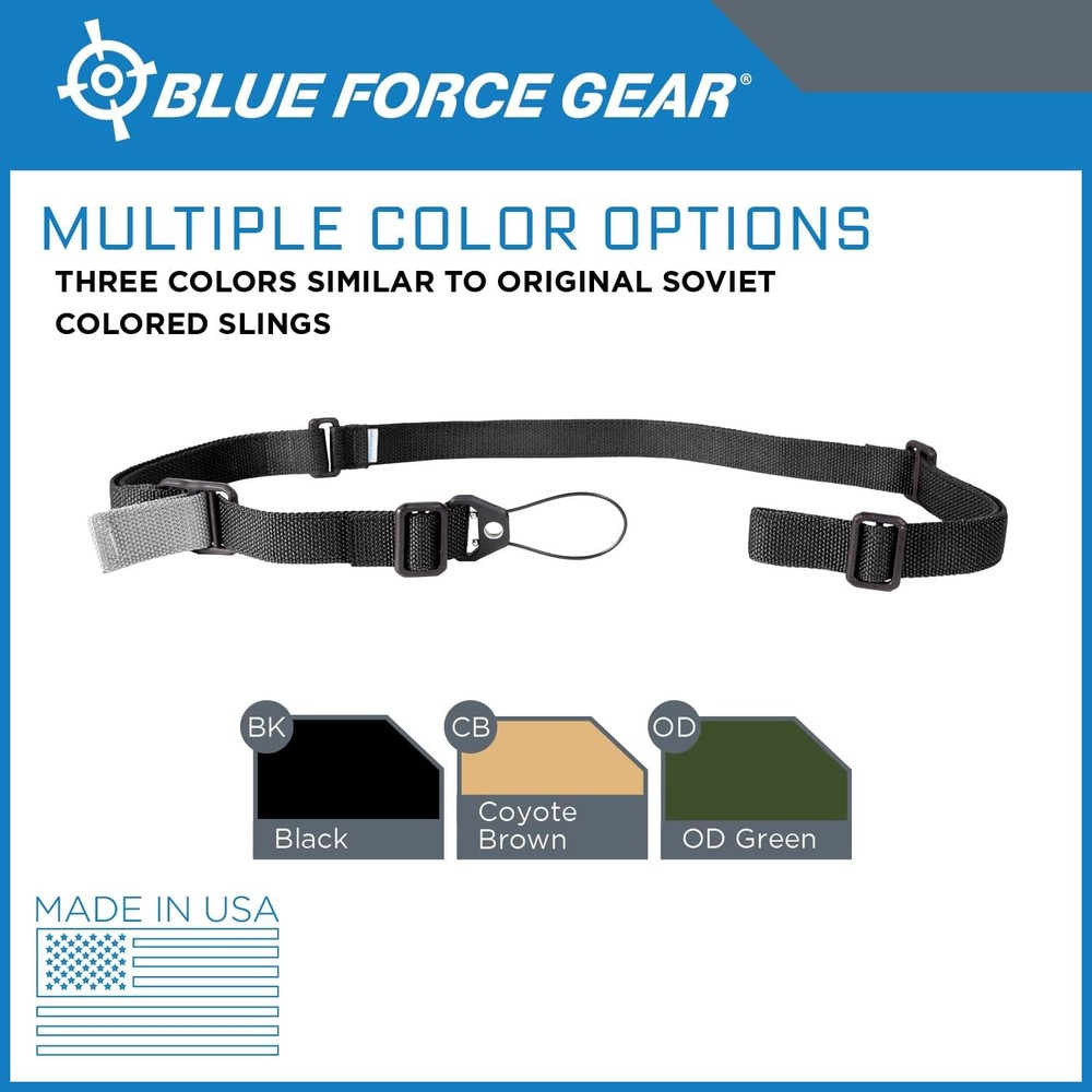 Blue Force Gear Standard Carry Sling — 2-Point Adjustable Utility Strap with Q