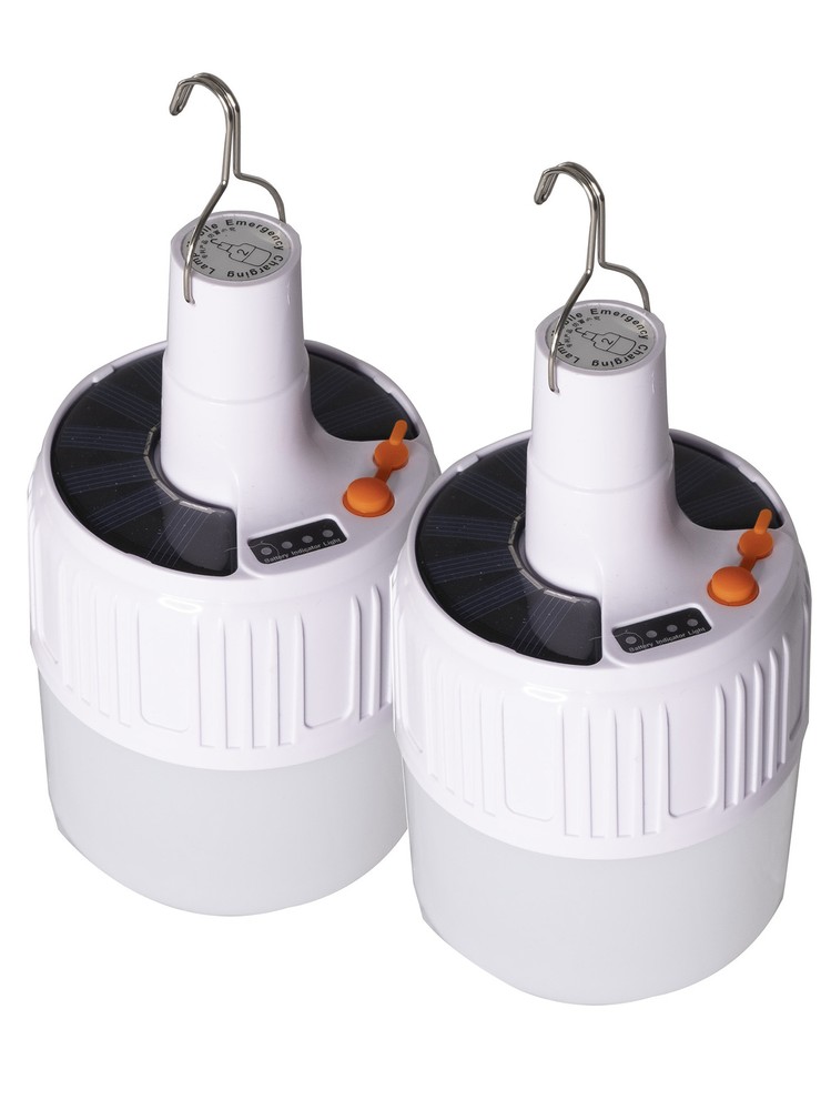 Solar Portable Emergency Charging Lamp Latern - 2 Count