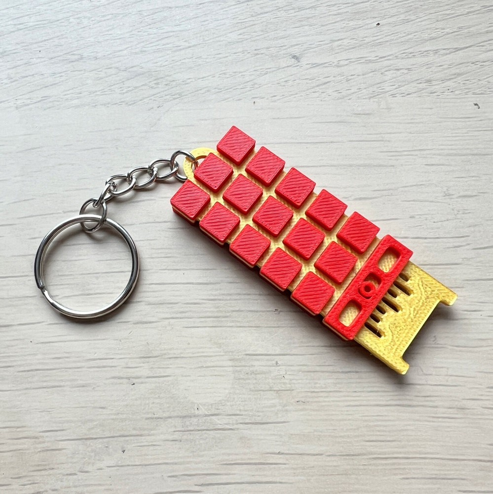 Terminator Inspired Keyring T-800 CPU Chip 3D Printed T800